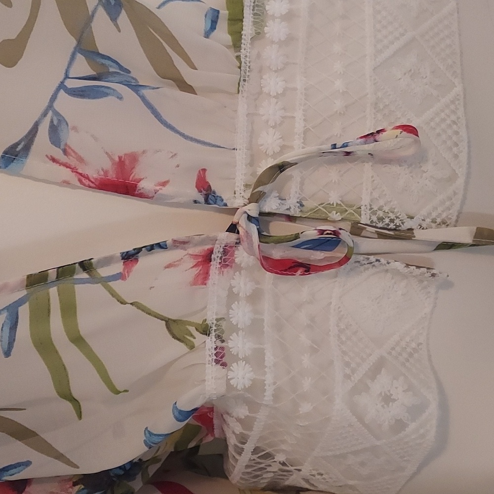 Timing sheer floral cover up